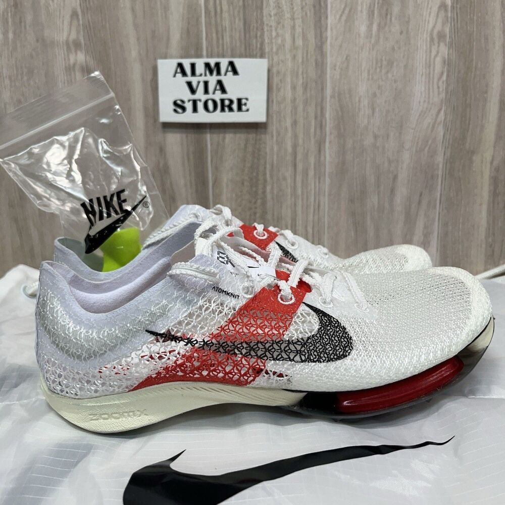 Nike Air Zoom Victory EK Track & Field White Red FJ0668-100 Men's 4 Womens 5.5